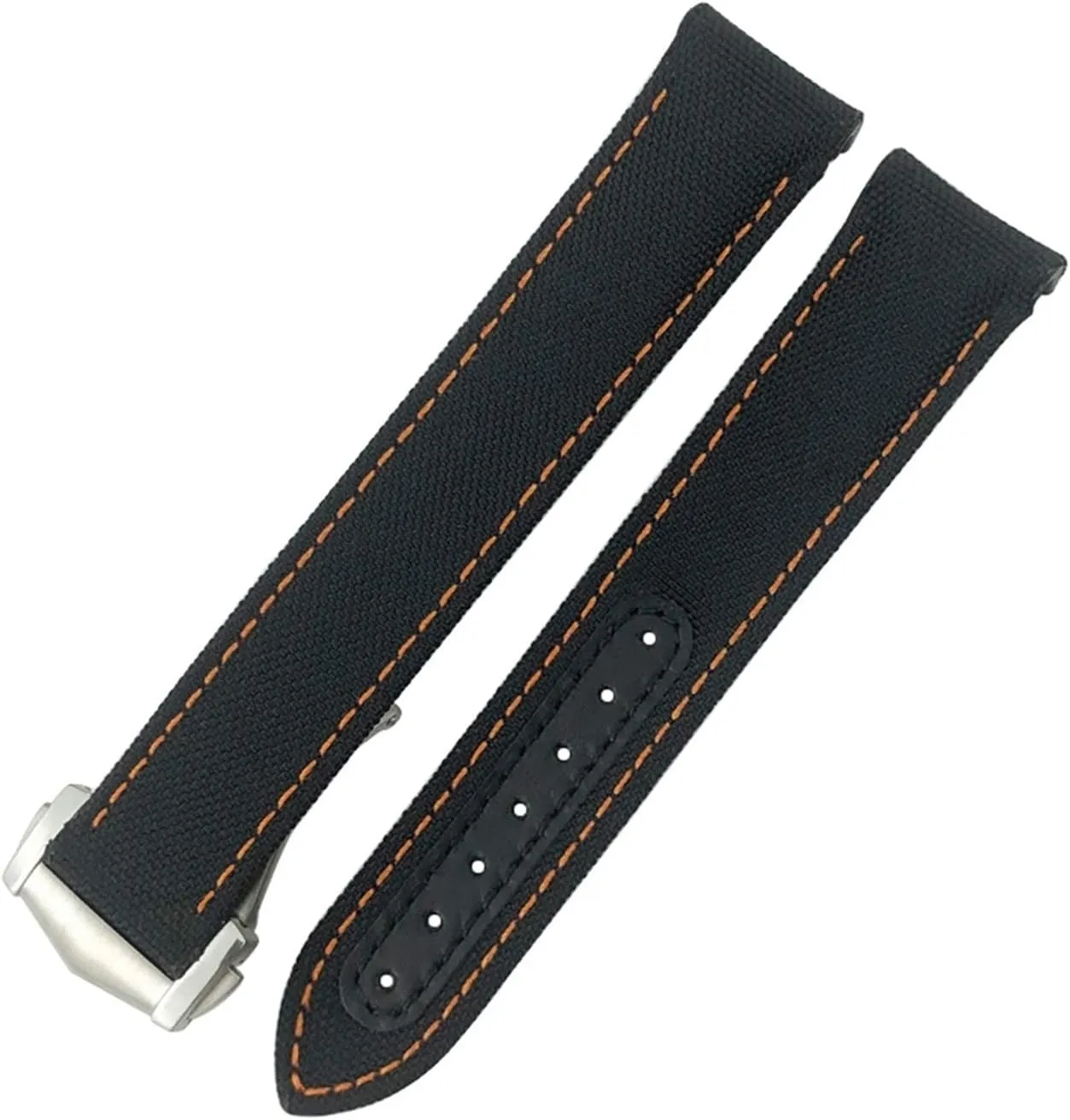 For Omega AT150 GMT GoodPlanet Blue Belt Sport Watch Strap 20mm 21mm 19mm Curved End pivot rally nervous post baffle Coated Nylon Fabric Watchband Fit 