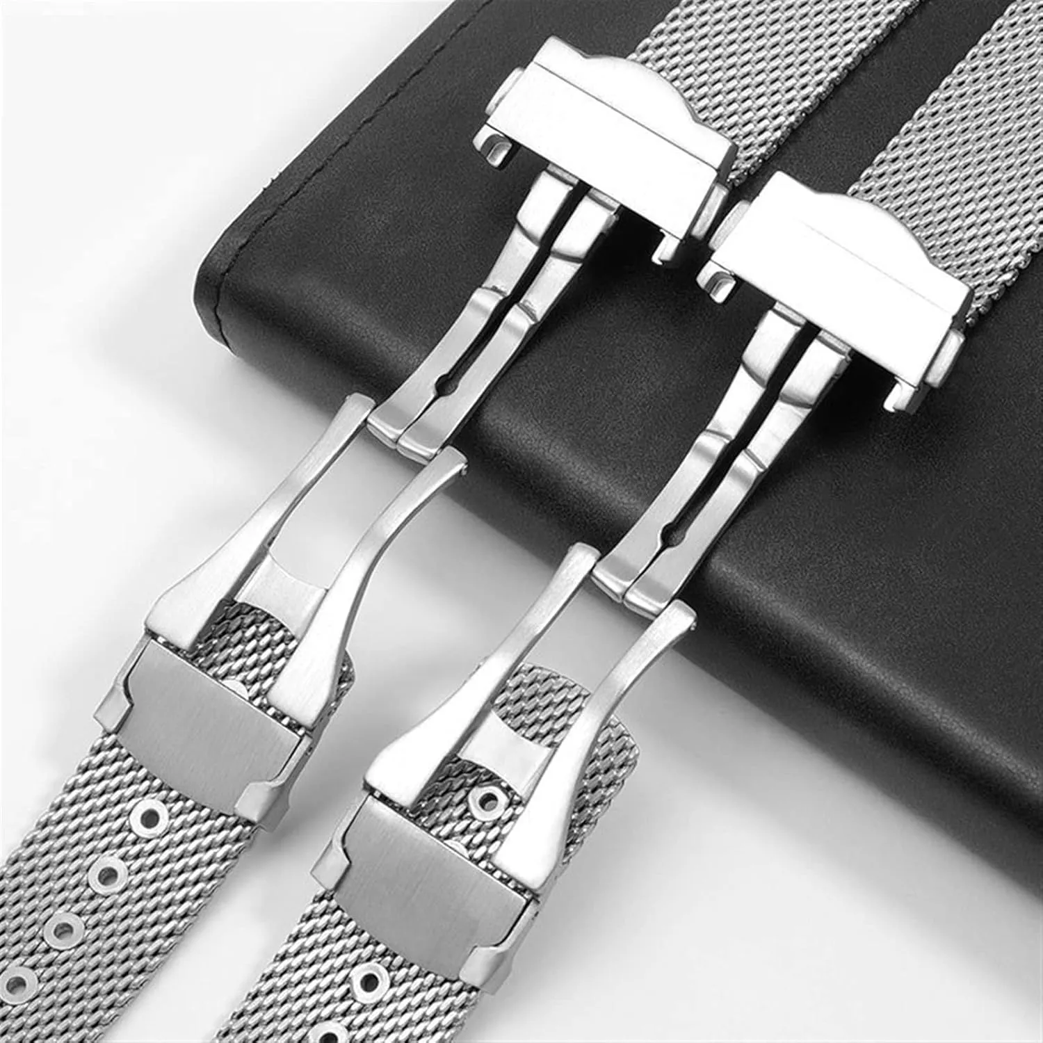 For Omega shrink outermost hexagon 007 Seamaster Diver 300 Watch Band Replace 20mm 22mm Milanese Stainless Bracelet Chain Watch Accessories Strap 