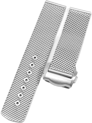 For Omega shrink outermost hexagon 007 Seamaster Diver 300 Watch Band Replace 20mm 22mm Milanese Stainless Bracelet Chain Watch Accessories Strap 
