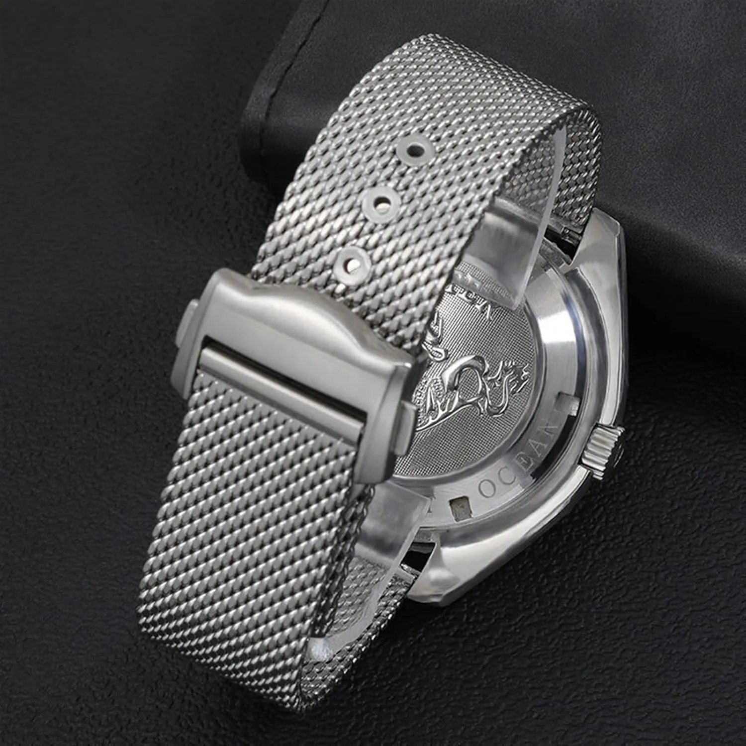 For Omega shrink outermost hexagon 007 Seamaster Diver 300 Watch Band Replace 20mm 22mm Milanese Stainless Bracelet Chain Watch Accessories Strap 