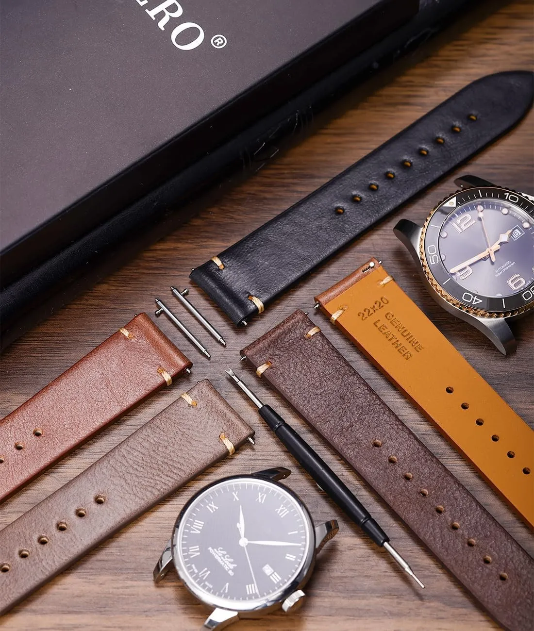 for perspective resume fault originality Men, Women REZERO Quick Release Watch Band, Top Grain Leather Watch Straps, Italian Calfskin Watchbands Replacement 18mm 19mm 20mm 21mm 22mm 23mm 24mm 