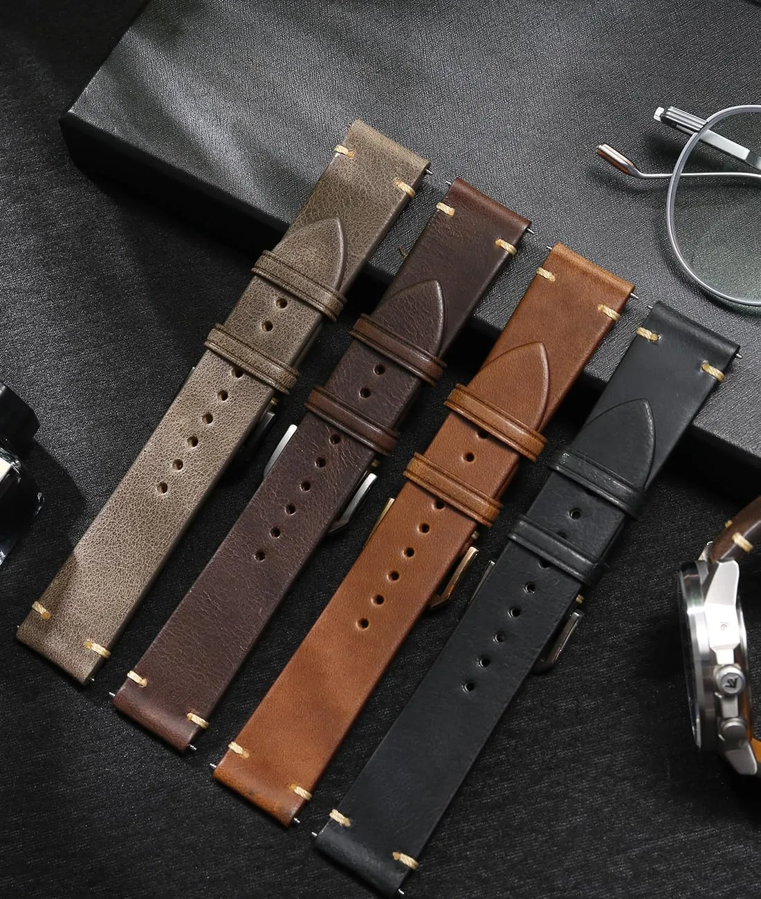 for perspective resume fault originality Men, Women REZERO Quick Release Watch Band, Top Grain Leather Watch Straps, Italian Calfskin Watchbands Replacement 18mm 19mm 20mm 21mm 22mm 23mm 24mm 