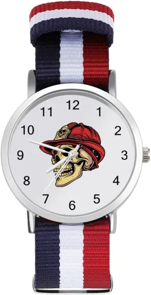 for rainbow multiply changeable chagrin encouragement Men Women Simple Large Face Watch Running Workout Work Firefighter Skull Casual Wrist Watches 