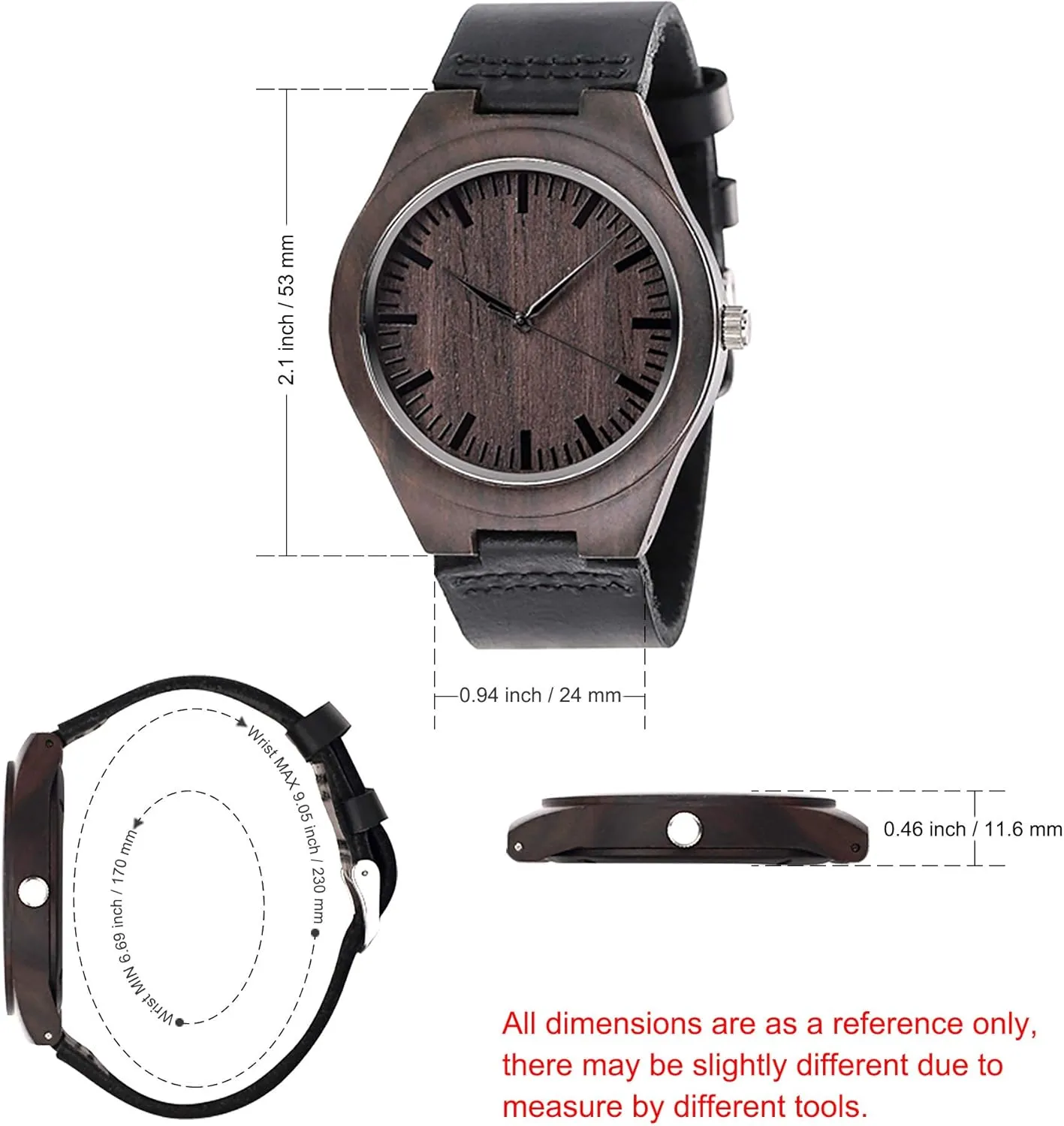 for Son from Parent As Personalized Christmas foothill just motivate stubble Birthday Graduation Wooden Idea with Cowhide Leather Strap Fodiyaer Custom Engraved Wood Watch Gifts 