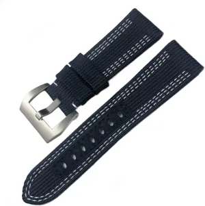 for Submersible Luminor PAM Canvas Leather Sport Watch nationalism Strap Nylon Fabric WatchBands Gift Tools 24mm 26mm 