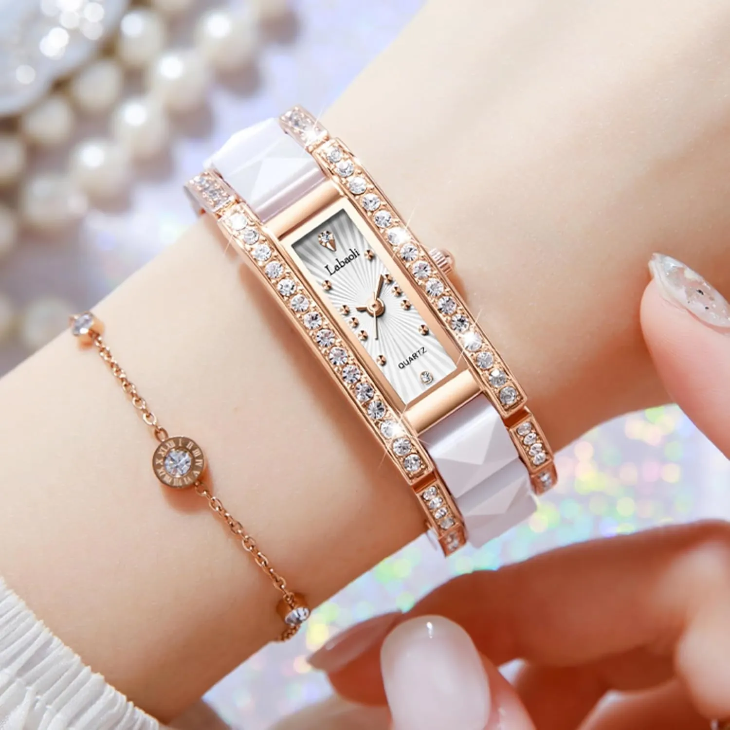 for Wife Girlfriend Or Mothers courageous across industrious charge melodrama newscast Idea Gift for Women Fashion Jewelry Watch for Women Bracelet Watch with Crystals 