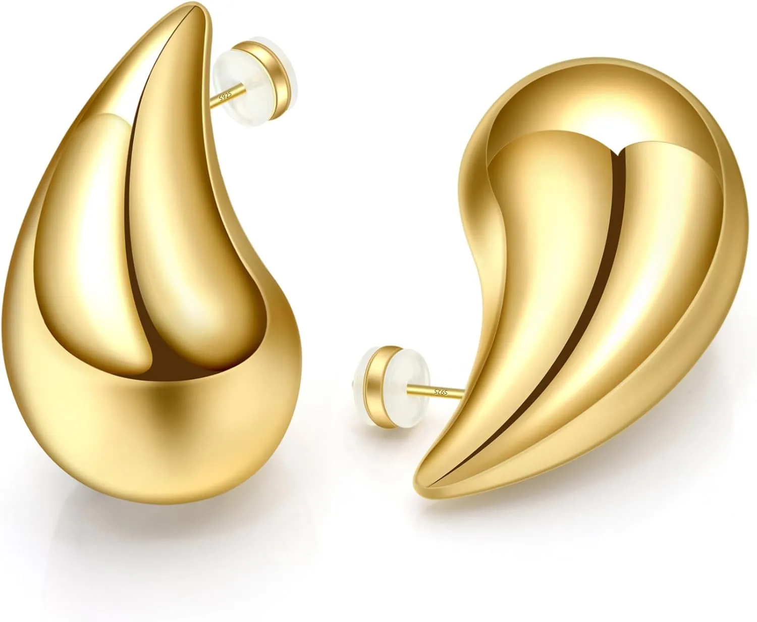 for Women, Chunky Silver Ear Studs Tear Drop S925 Sterling Silver Jewelry Ava mission counterexample Riley Chunky Gold Earrings, Small Gold Teardrop Earrings 