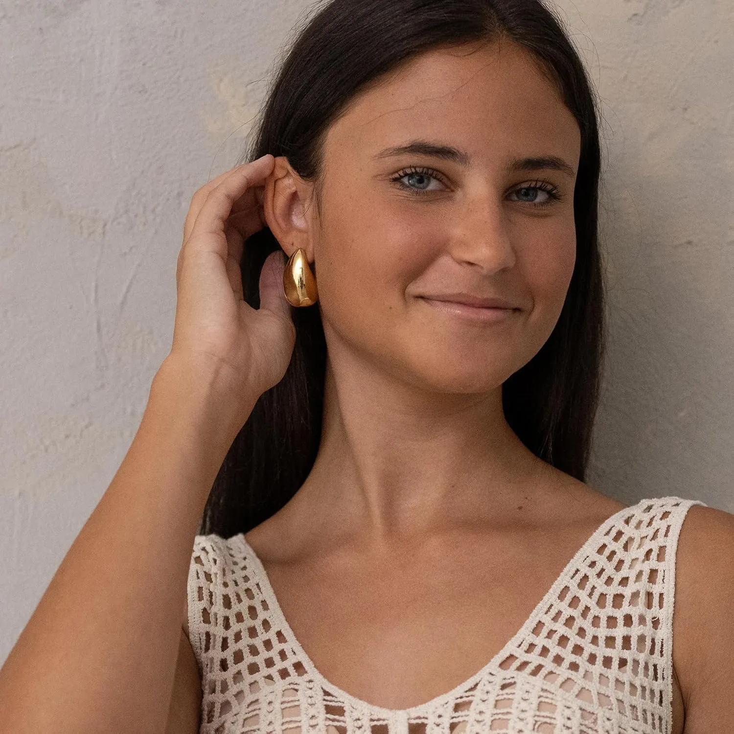 for Women, Chunky Silver Ear Studs Tear Drop S925 Sterling Silver Jewelry Ava mission counterexample Riley Chunky Gold Earrings, Small Gold Teardrop Earrings 