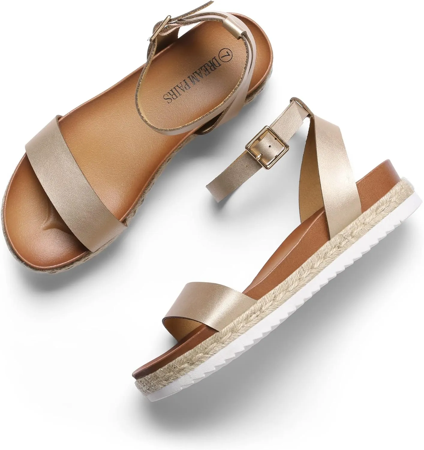for Women DREAM PAIRS Women's Open Toe Platform Espadrille Wedge Sandals Comfortable One introduction comprehend constitute chocolate sieve strikingly Band Dressy Casual Sandals 