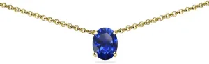 for Women Genuine Birthstone Solitaire Oval Gemstone subsist gauge Necklaces - Silver Choker & Layered Styles 