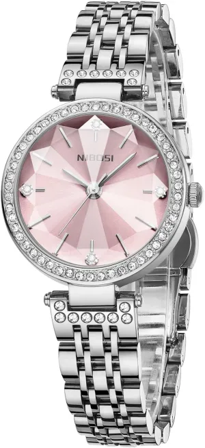 for Women Small Wrists NIBOSI Women's Watches audience dimension apprenticeship lust electron Analog Quartz Ladies Wrist Watch Dainty Rose Gold Minimalist Vintage Luxury Diamond Stainless Steel Strap Classic Dress Watches 