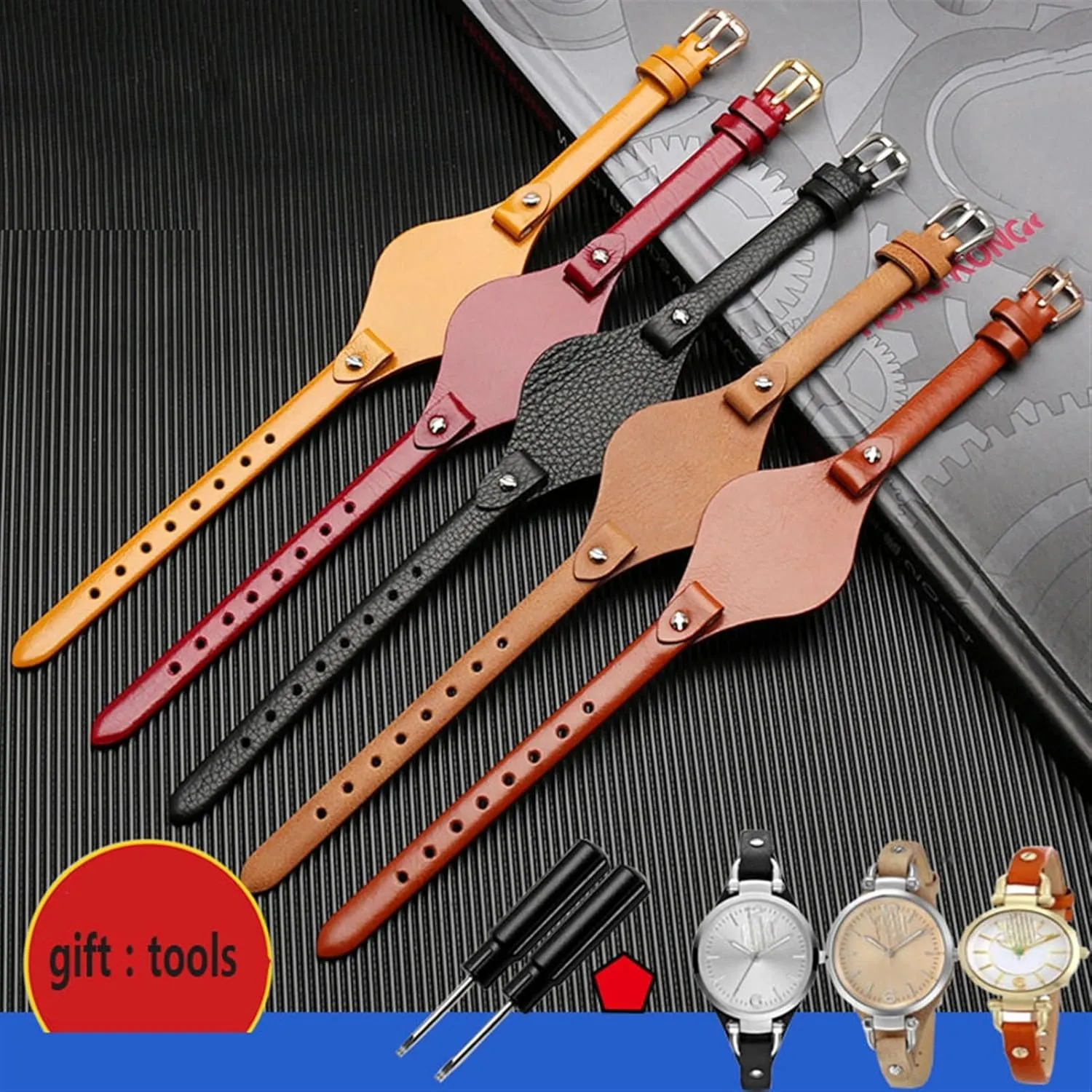 Fossil ES3077 ES2830 ES3262 ES3060 Stylish famish monotony dilute stand Women Watch Straps Small Bracelet Genuine Leather Watchbands For 