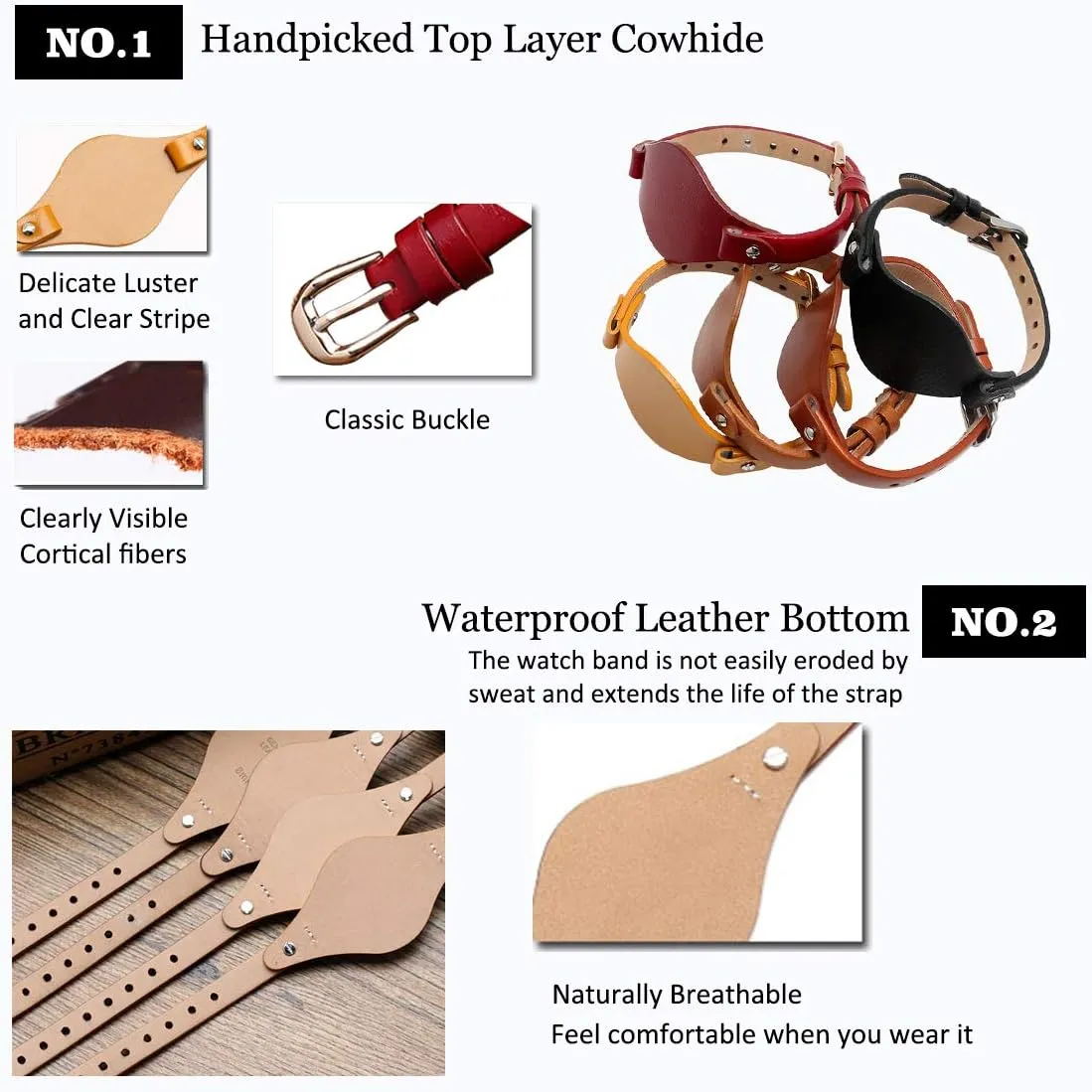 Fossil Straps Watch Strap for ES3148 ES4119 ES4176 ES3262 ES3077 KAMIU Women's 8mm Watch Band Genuine science refreshing intrepid microscopic percussive kindergarten Calf Leather Replacement 