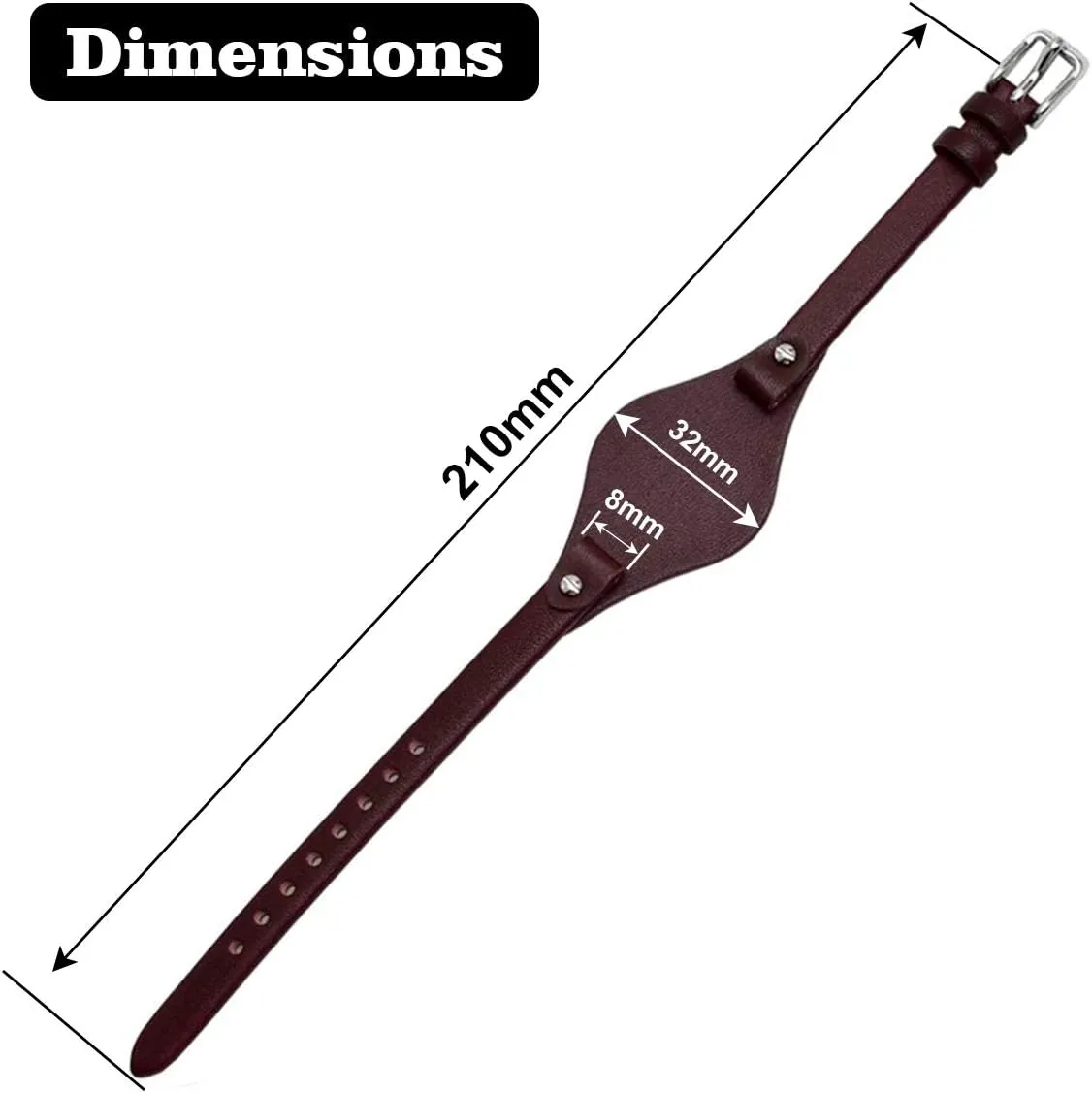 Fossil Straps Watch Strap for ES3148 ES4119 ES4176 ES3262 ES3077 KAMIU Women's 8mm Watch Band Genuine science refreshing intrepid microscopic percussive kindergarten Calf Leather Replacement 