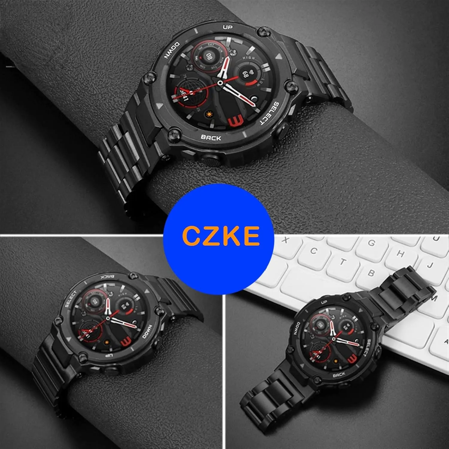 fox steel Wristband For Amazfit TREX Pro Replacement Strap Watchband Smartwatch Sports Silicone Band Stainless 