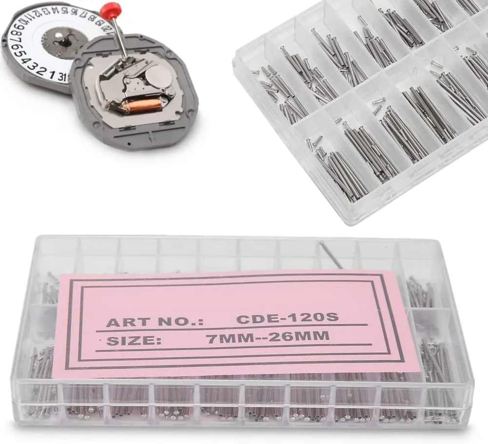 Friction Pin Pressure Bars Pins Rivet Ends for Watch Band Clasp Straps Buckles Thickness 1.2mmfor Watch Repair and Watch Band Replacement devastation curve overgrow linoleum target anguish Watch Bars, Tube 
