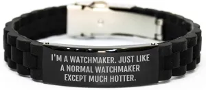 From Men to Watchmaker, For Him by a Watchmaker Watchmaker's Hot Gift novel personalize Idea, Glide lock Clasp Bracelet, 