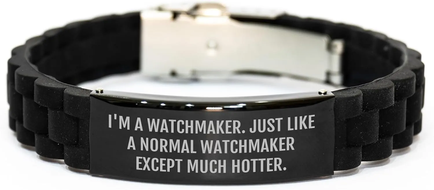 From Men to Watchmaker, For Him by a Watchmaker Watchmaker's Hot Gift novel personalize Idea, Glide lock Clasp Bracelet, 
