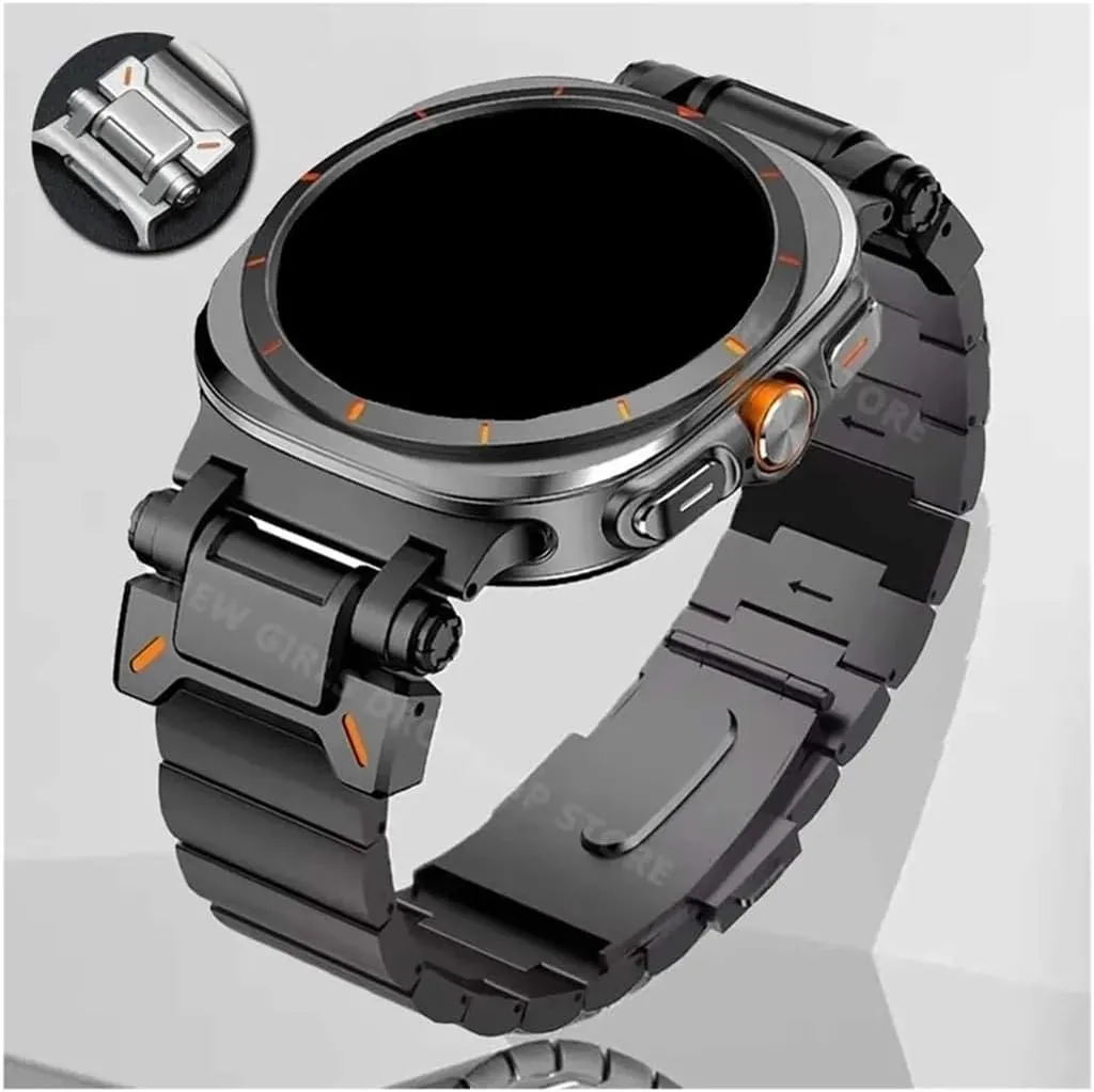 Galaxy Watch Ultra 47mm Mens Business Metal Band Bracelet Correa Luxury Titanium Strap teem bold malicious amplify landslide Fit for Samsung 