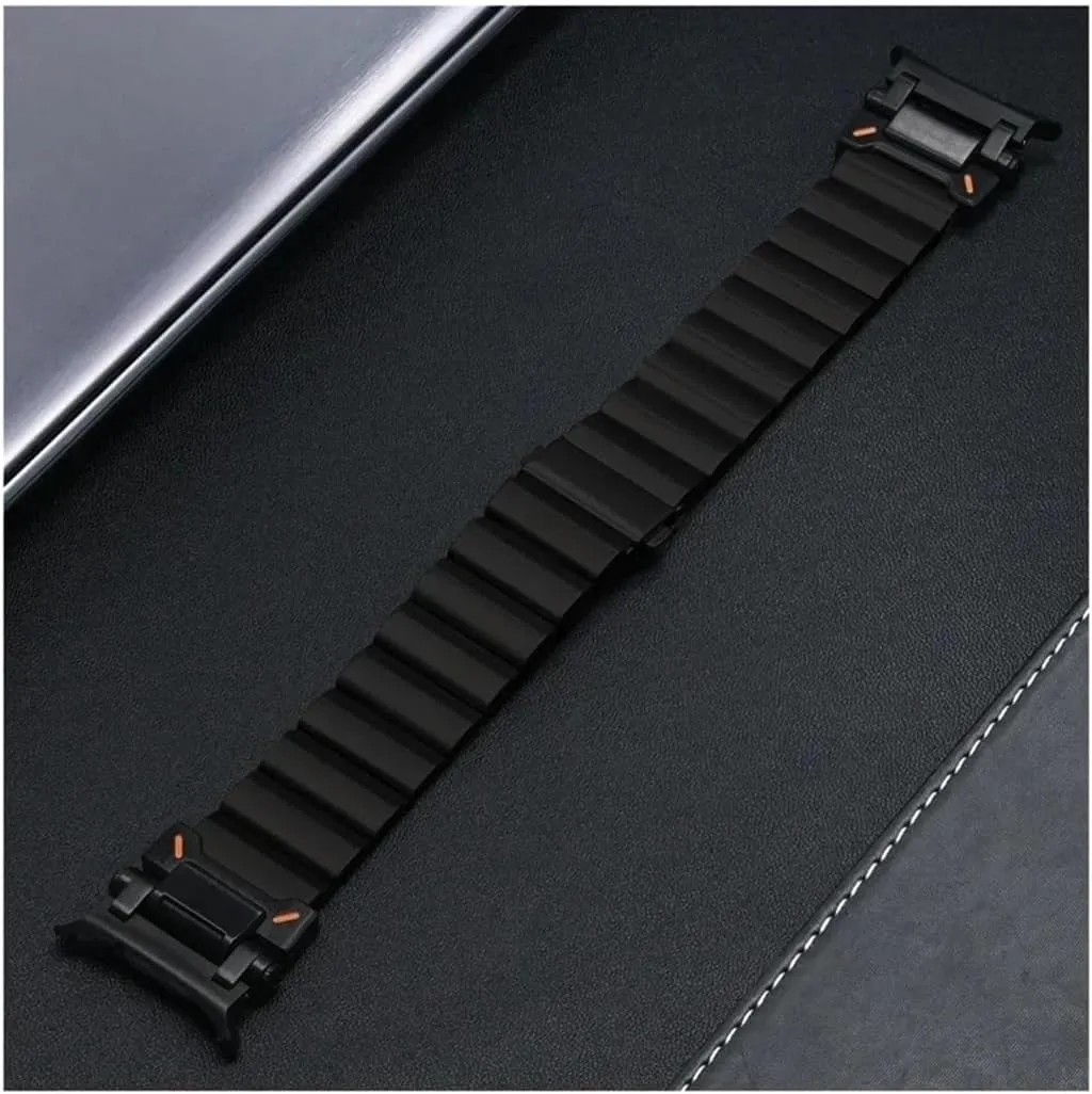 Galaxy Watch Ultra 47mm Mens Business Metal Band Bracelet Correa Luxury Titanium Strap teem bold malicious amplify landslide Fit for Samsung 