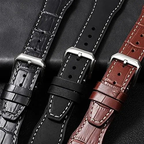 Genuine Leather The Top Leather Watch Band for ancient IWC IW326201 / IW377701 Big Pilot Series Watch Strap 22mm 