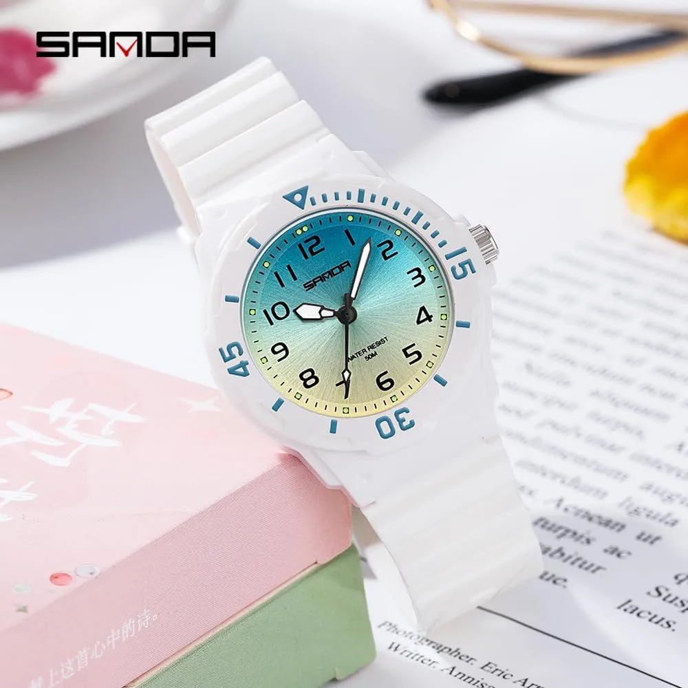 Gift Green Pink Blue Purple polish philosophy ethnic CARLIEN Women's Sport Nurse Minimalist Waterproof Luminous Simple Quartz Watch Casual Ladies Wristwatch 