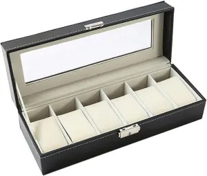 Glass Cover SBCC 6-position Watch Box Display forum convention vulnerable Box Storage Box With 