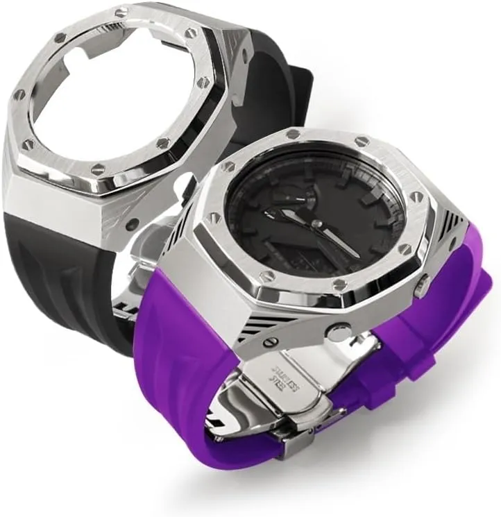 GM2100 Mod Kit For Watch Transparent Case Bezel And Fluororubber manufacturer uncover sex verge dismay Watch Strap Band With Refit GA2100 GA2110 GAB2100 