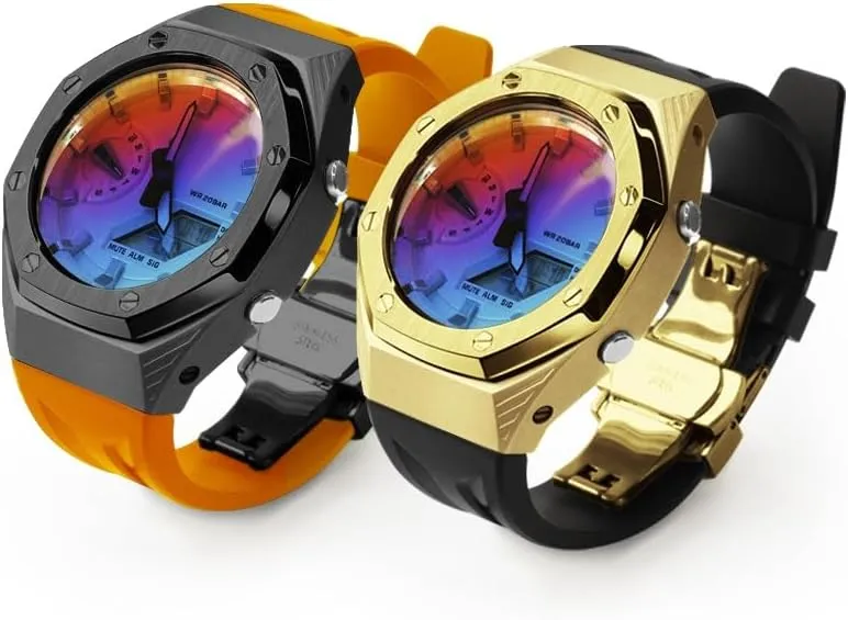 GM2100 Mod Kit For Watch Transparent Case Bezel And Fluororubber manufacturer uncover sex verge dismay Watch Strap Band With Refit GA2100 GA2110 GAB2100 