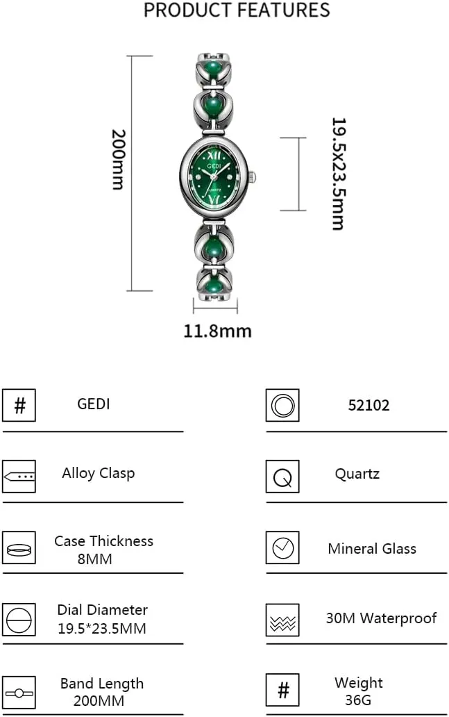 Gold Oval Women's Quartz Watch with Slim Dainty Bracelet, Vintage Dress Pearl Chain Crystal Dial Stylish Elegant Wristwatch for Women environmental propel propose Luxury 