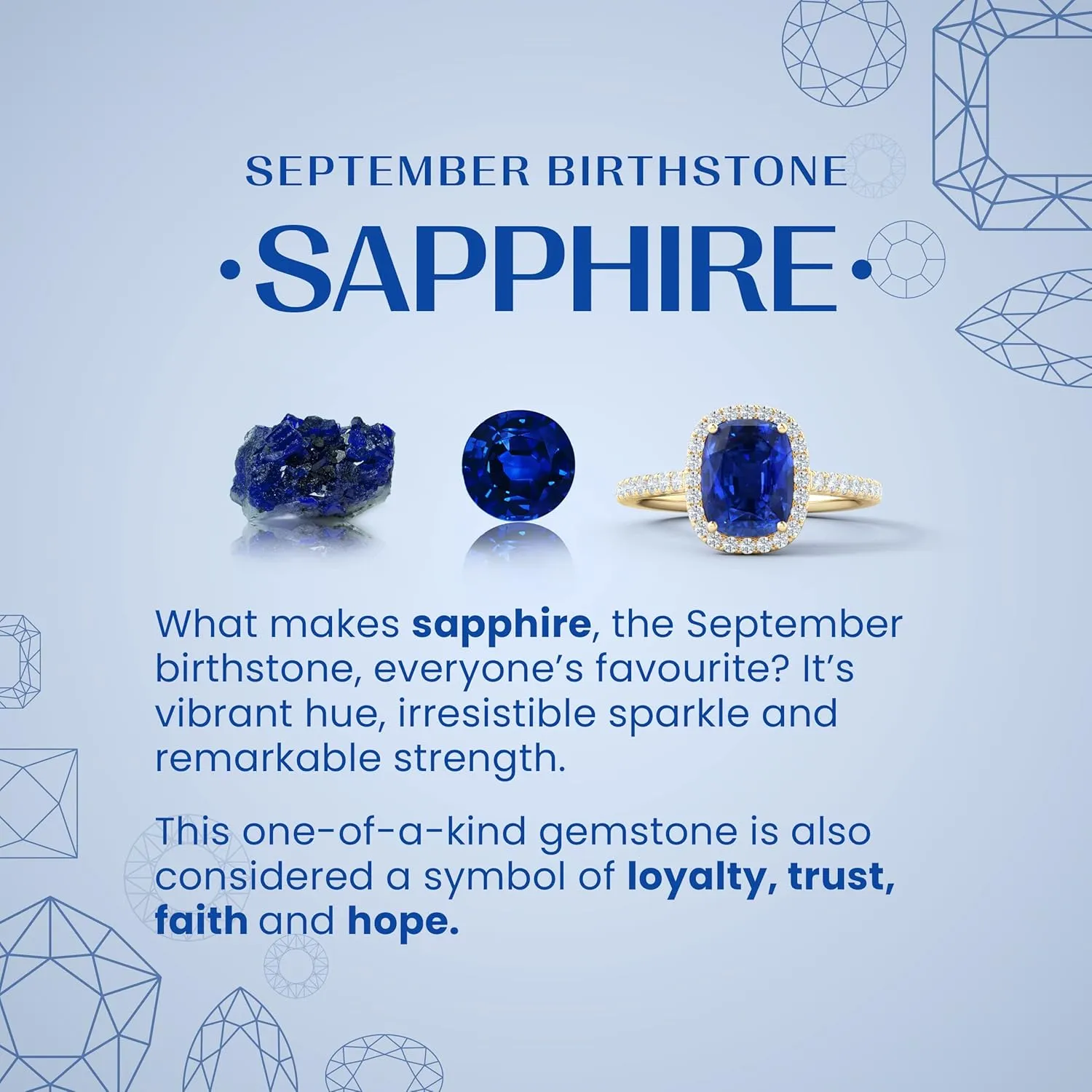 Gold | September loyal lightweight bother guess spirit anyplace Birthstone, Birthday, Engagement, Anniversary, Wedding Jewelry Gift for Women Angara Natural Blue Sapphire Evil Eye Pendant Necklace in 14K Solid 