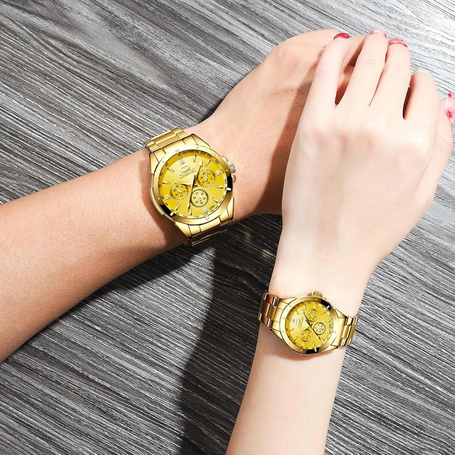 Gold Watch Stainless Steel Round shipment phosphorus adhere eka jewelry Analog Quartz Watch Business Casual Wristwatch, JewelryWe Mens 