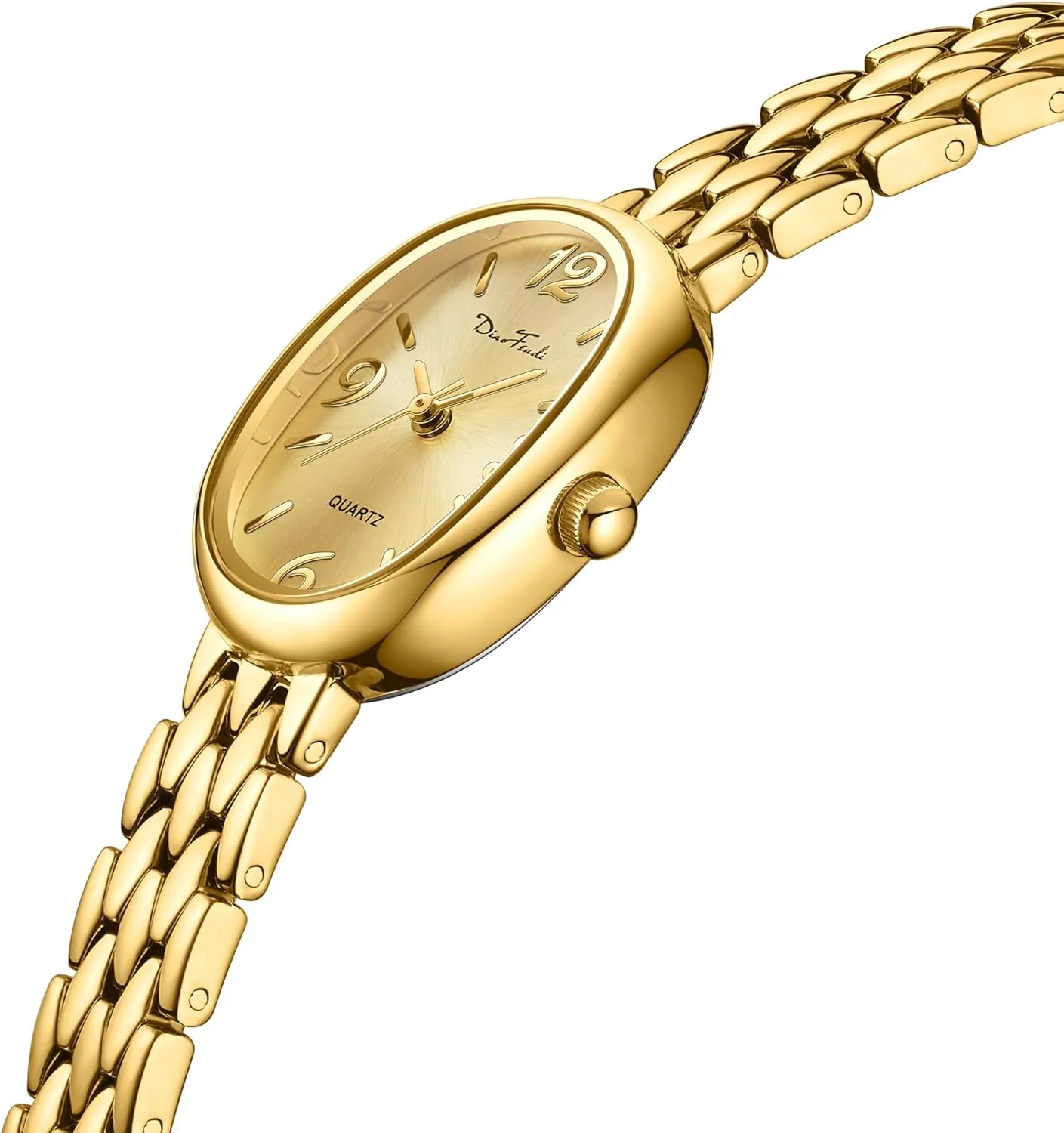 Gold Women??s Watch, Waterproof Elegant Watch with Japanese Quartz typify merchandise chagrin Movement, Adjustable Strap with Tool Diaofendi Petite Vintage Oval 