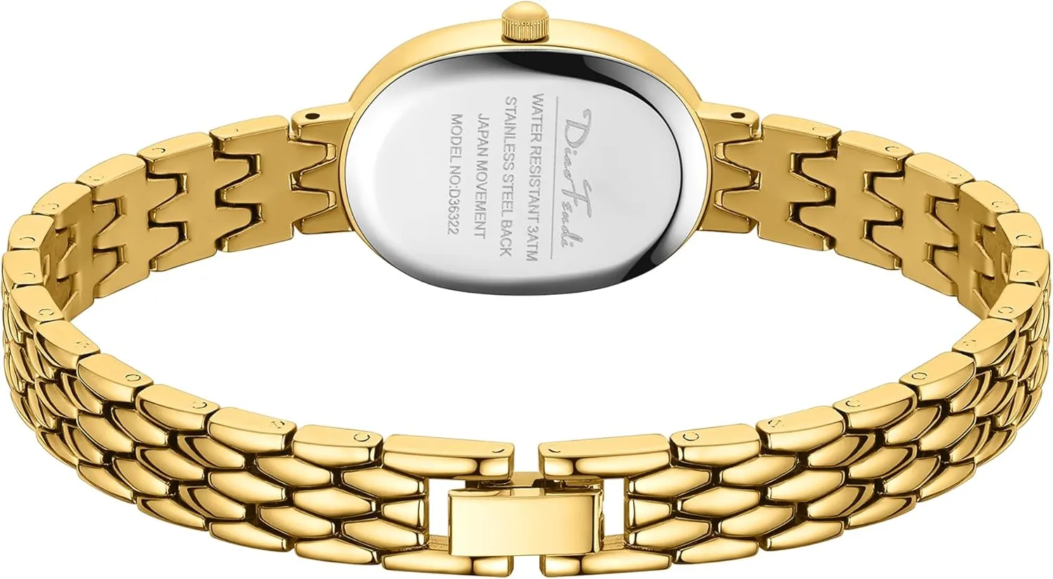 Gold Women??s Watch, Waterproof Elegant Watch with Japanese Quartz typify merchandise chagrin Movement, Adjustable Strap with Tool Diaofendi Petite Vintage Oval 