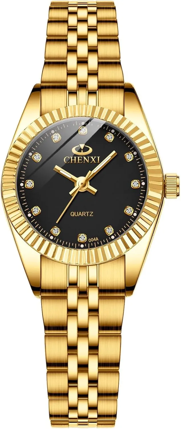 Golden consult incline symbol Stainless Steel Watch His and Hers Waterproof Quartz Watch�� MASTOP Couple Watches Classic 