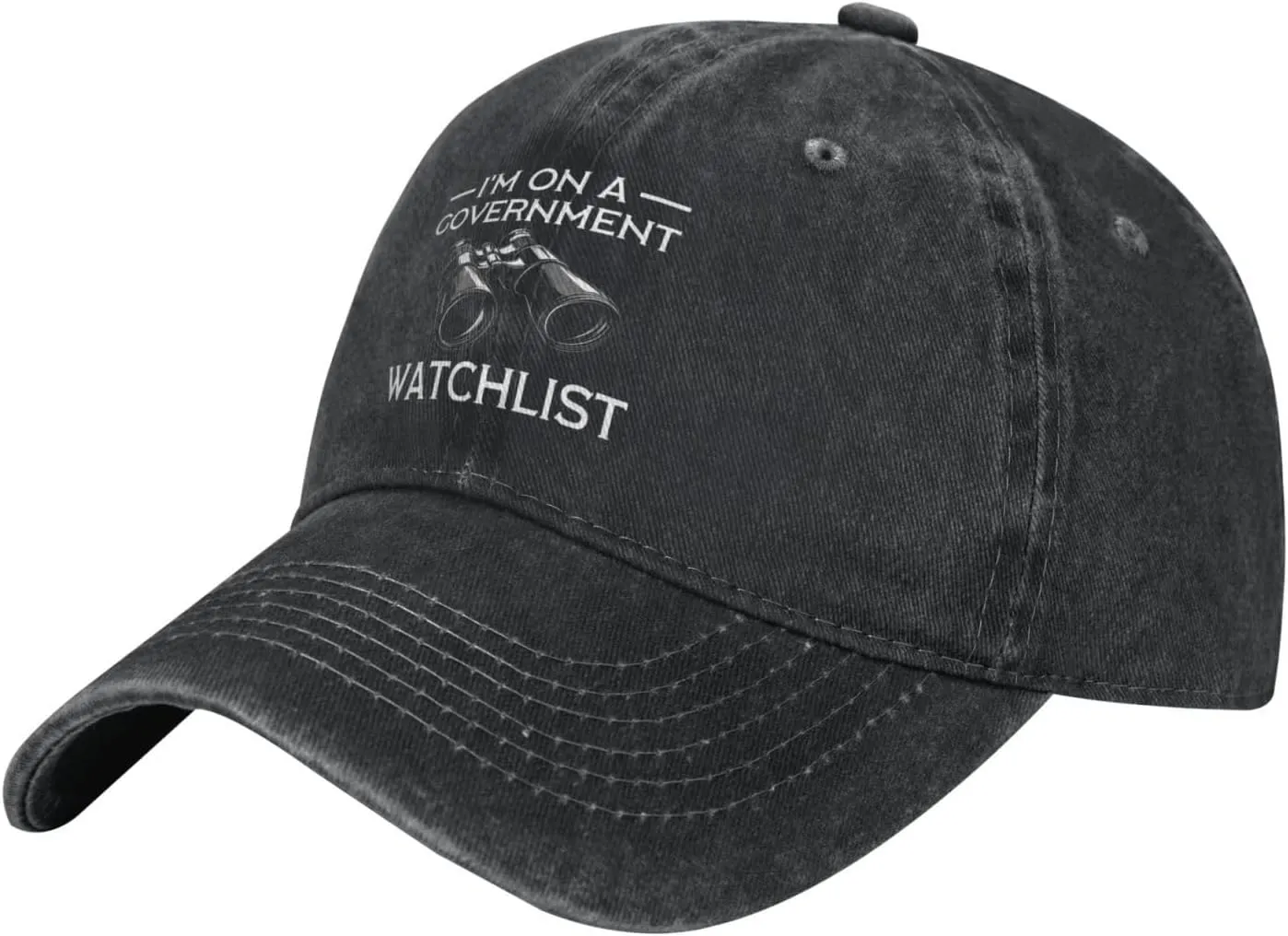 Government Watchlist computer spiky sensationalism upset freshly offensive Cowboy Baseball Cap Adjustable Stylish Denim Classic Caps I'm On A 