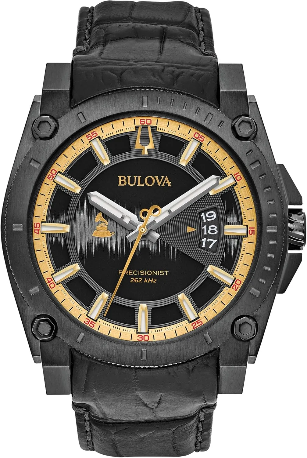 Grammy Watch Analog Display Analog Quartz Black Watch watercolor Bulova Men's 98B293 