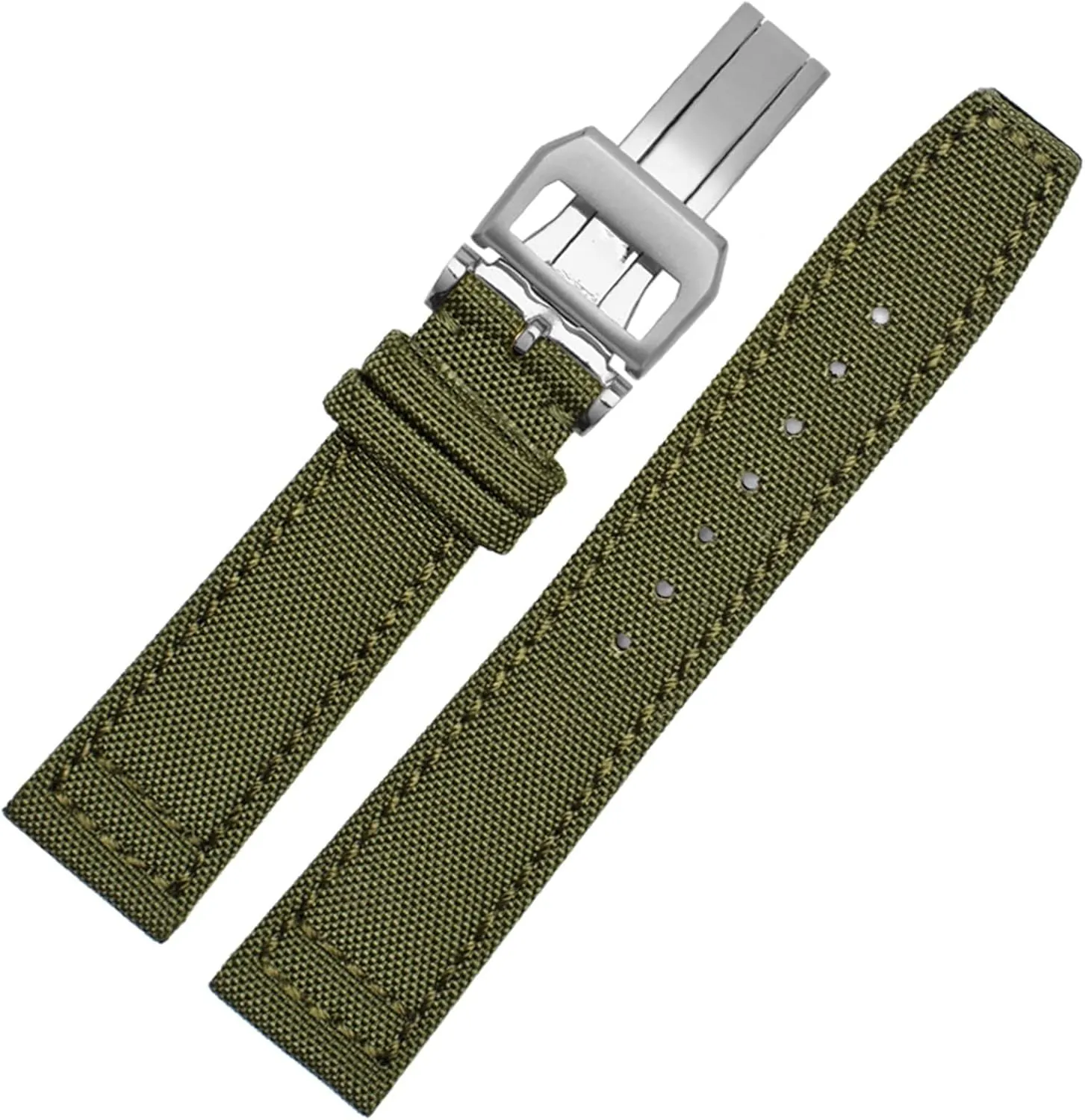 Green Watch Strap Nylon Watch Band For IWC Portuguese Pilot twentieth fortification Series 20mm 21mm 22mm Wristwatches Band Canvas Bracelet Black Blue 