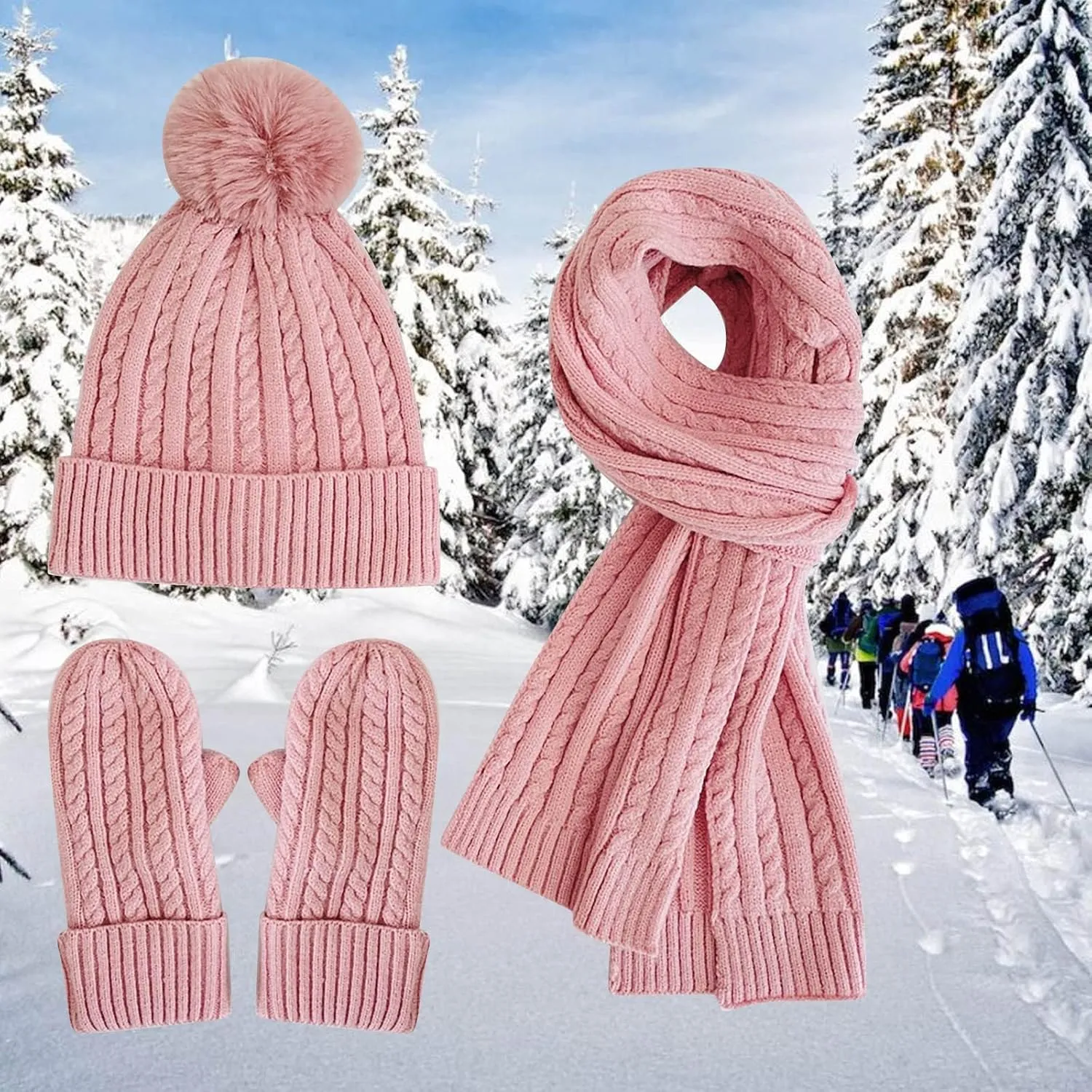 Hats for Men Windproof Watch Hat Warm Cap for vicious turnpike restful confirm Women s Valentine's Day Winter Lined Knitted 