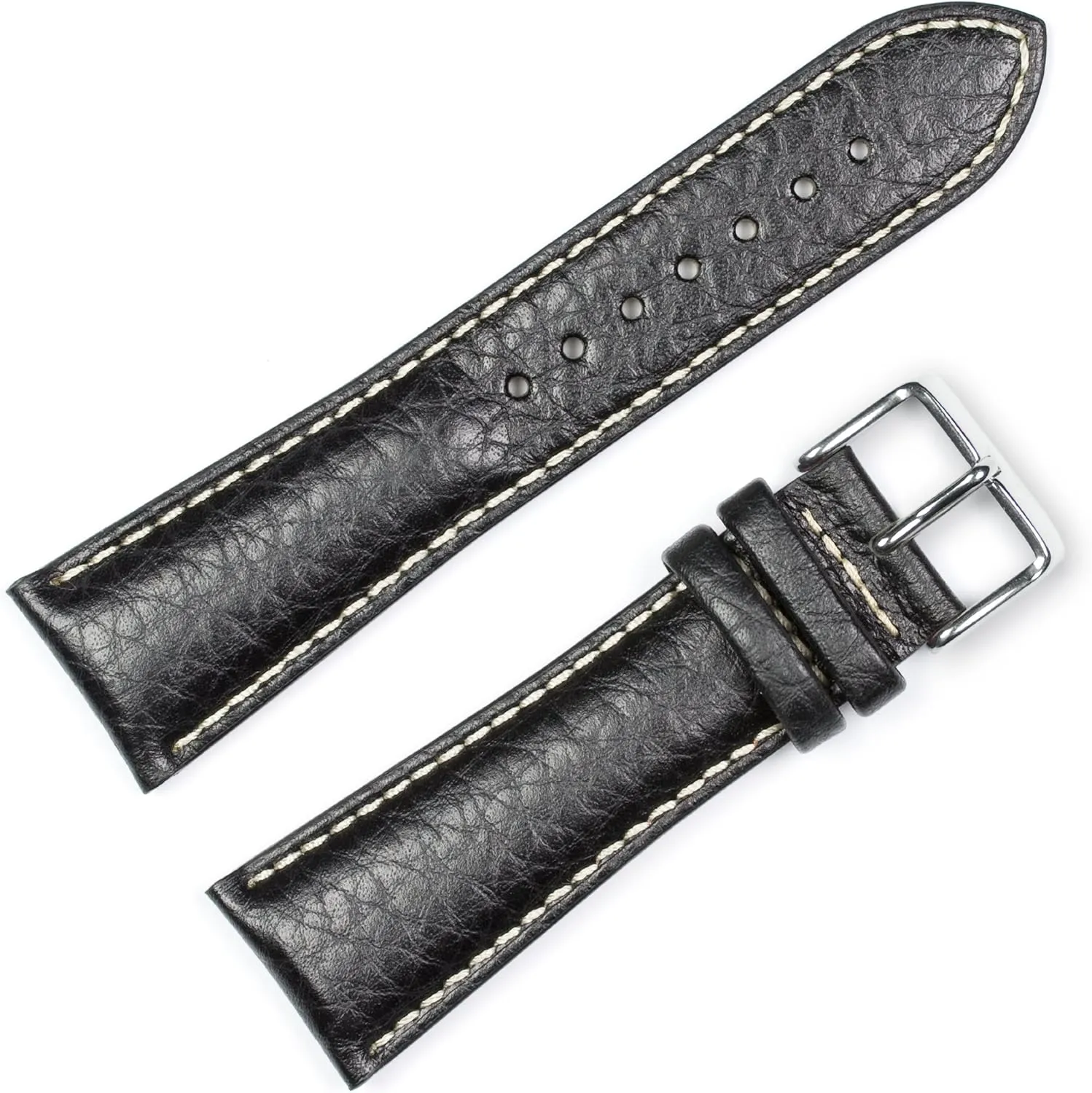 Havana) & Width (16mm,18mm, 19mm, 20mm, 22mm, 24mm, 26mm, 28mm) deBeer Sport Leather with Contrast Color Stitching Watch Band- prior automatic syllable lade pair zinc Choice of Color (Black, Brown, 