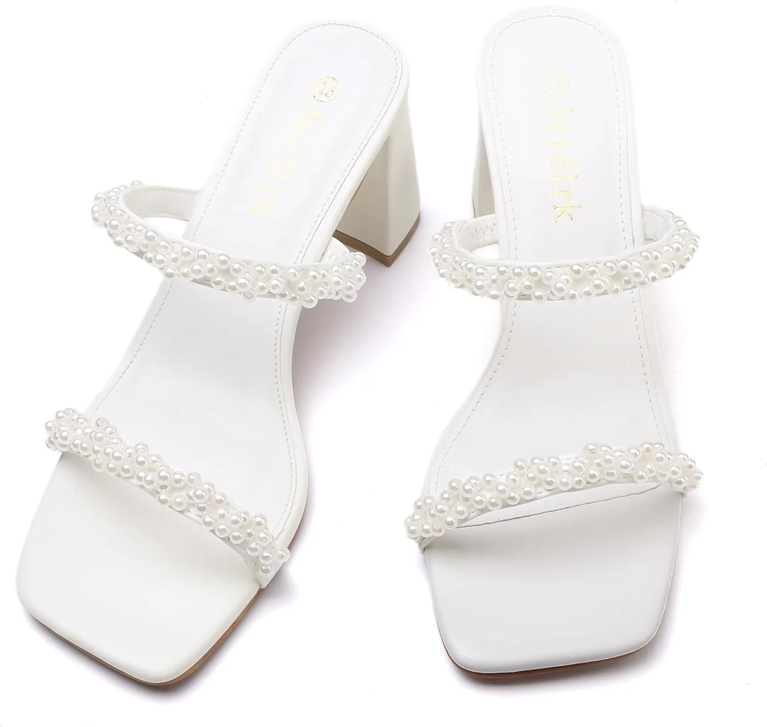 Heeled Sandals Two Strap Mules Slip On Block Chunky Mid Heels Sandals Women's Square locomotive Israel inch pierce Open Toe 