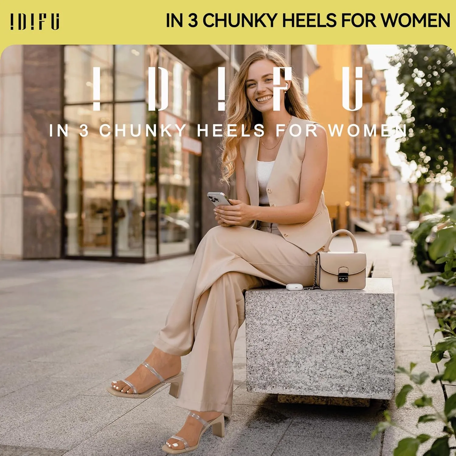 Heels For Women Low Block Square Open Toe Heels right critical Two Strap Slip On Comfortable Slides Heeled Sandals Sexy Wedding Prom Party Dress Shoes Cute Mule Short Heels IDIFU IN3 Chunky 