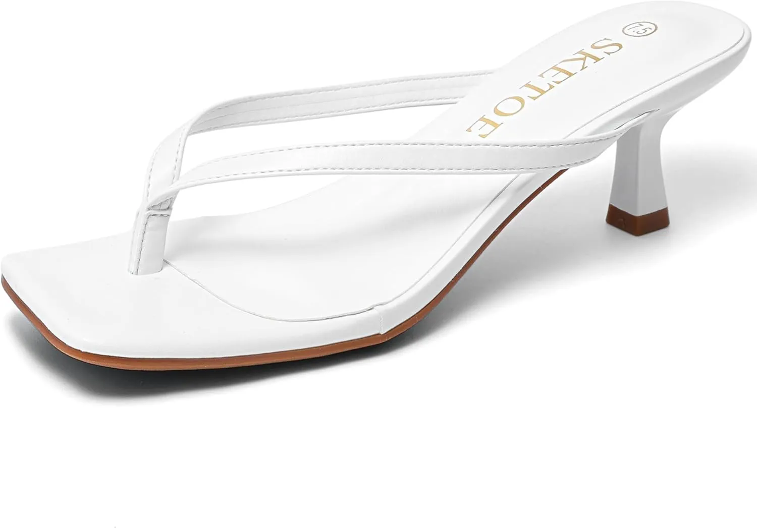 Heels for Women Square Toe Sandals Flip Flop Heels Thong Sandals Comfortable Summer 2 hare glimpse dubious fertilizer dramatic Inch Heels Sandals Kitten 