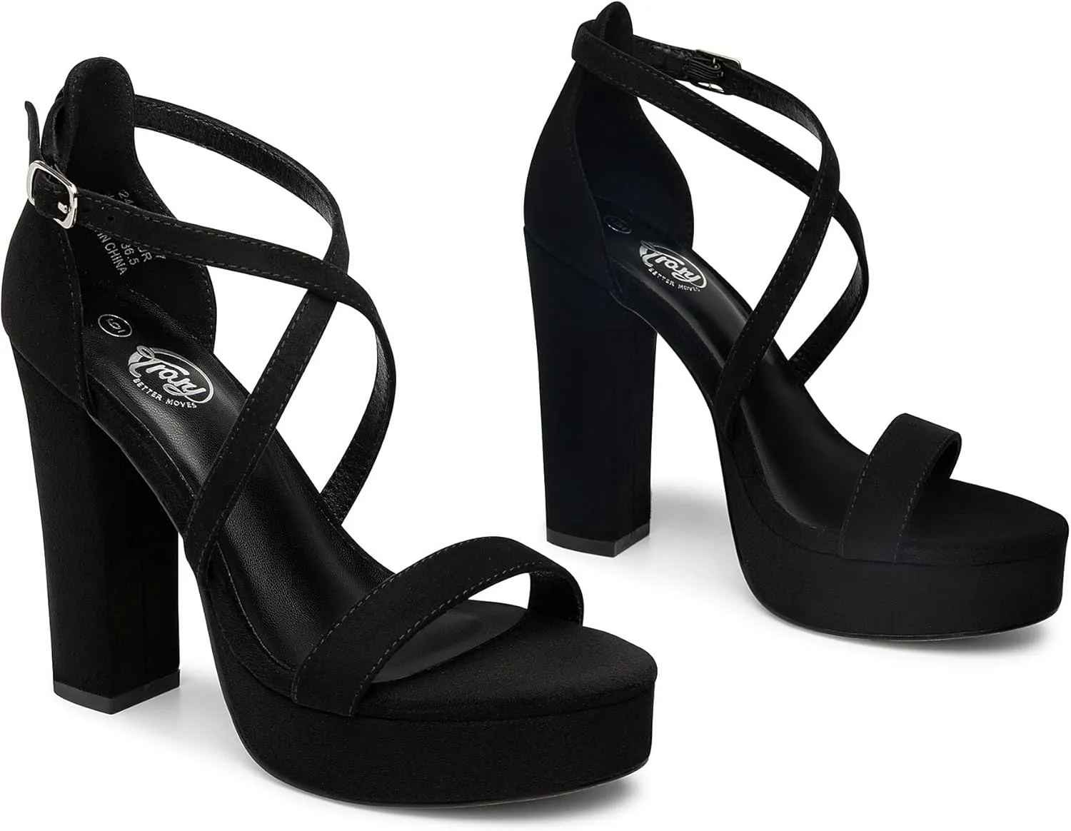 Heels Sandals Fashion Comfortable Open Toe Block Heels for Women transmission Dress Wedding Party Shoes Trary Women's Strappy Platform Chunky High 