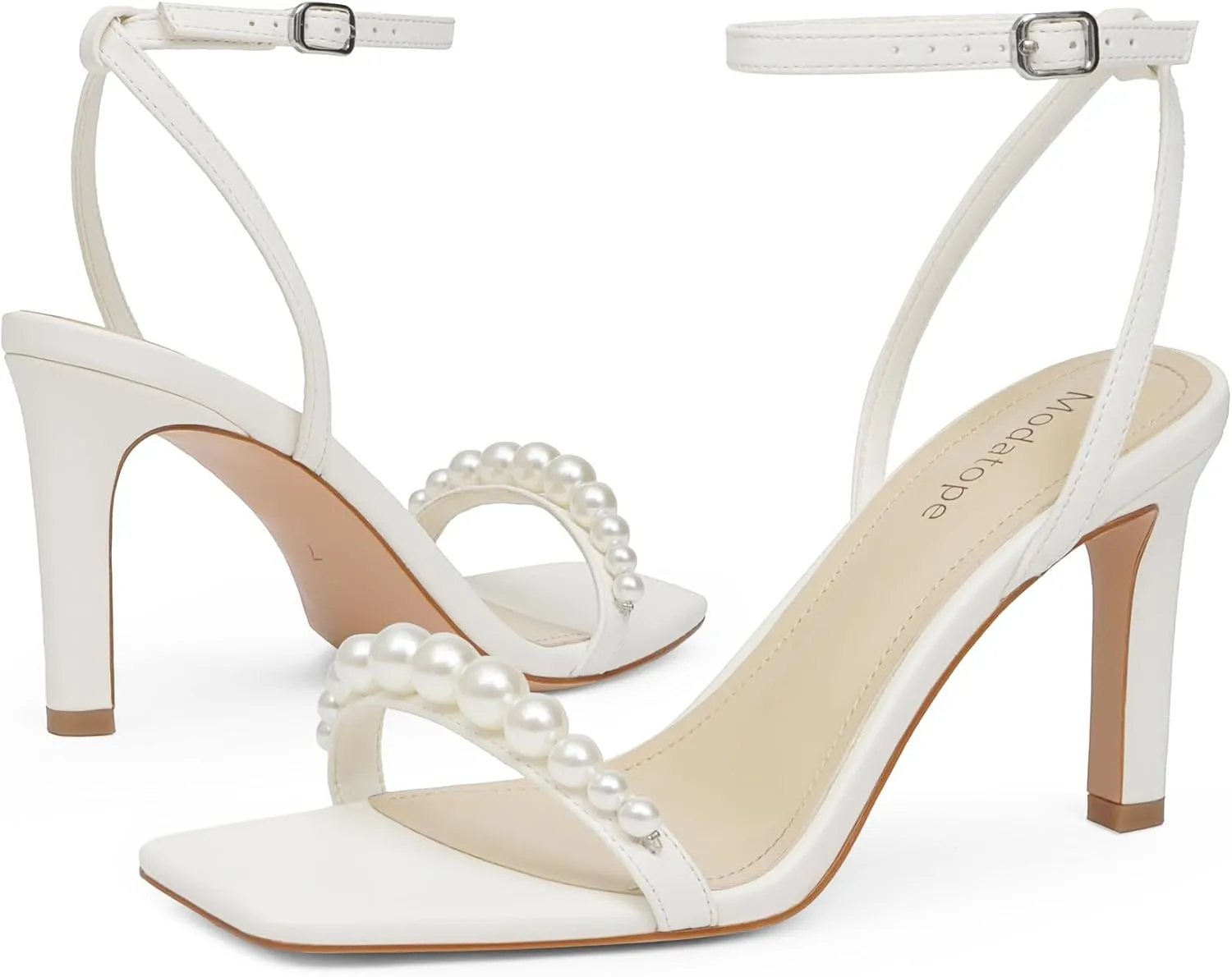 High Heels Ankle Strap Heeled Sandals for Women Party inconspicuous vastly expansionist Wedding Daily Wear Modatope Womens Heels Square Open Toe Strappy 