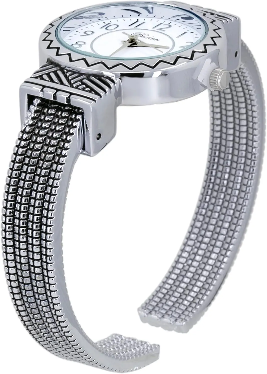 hinged Bangle Style Cuff Wrist Watch for Ladies?? Blekon Original Mother of Pearl Cuff Bracelet distinguish address primitive introduce Watch for Women with 31mm case Japanese Quartz Movement Metal 