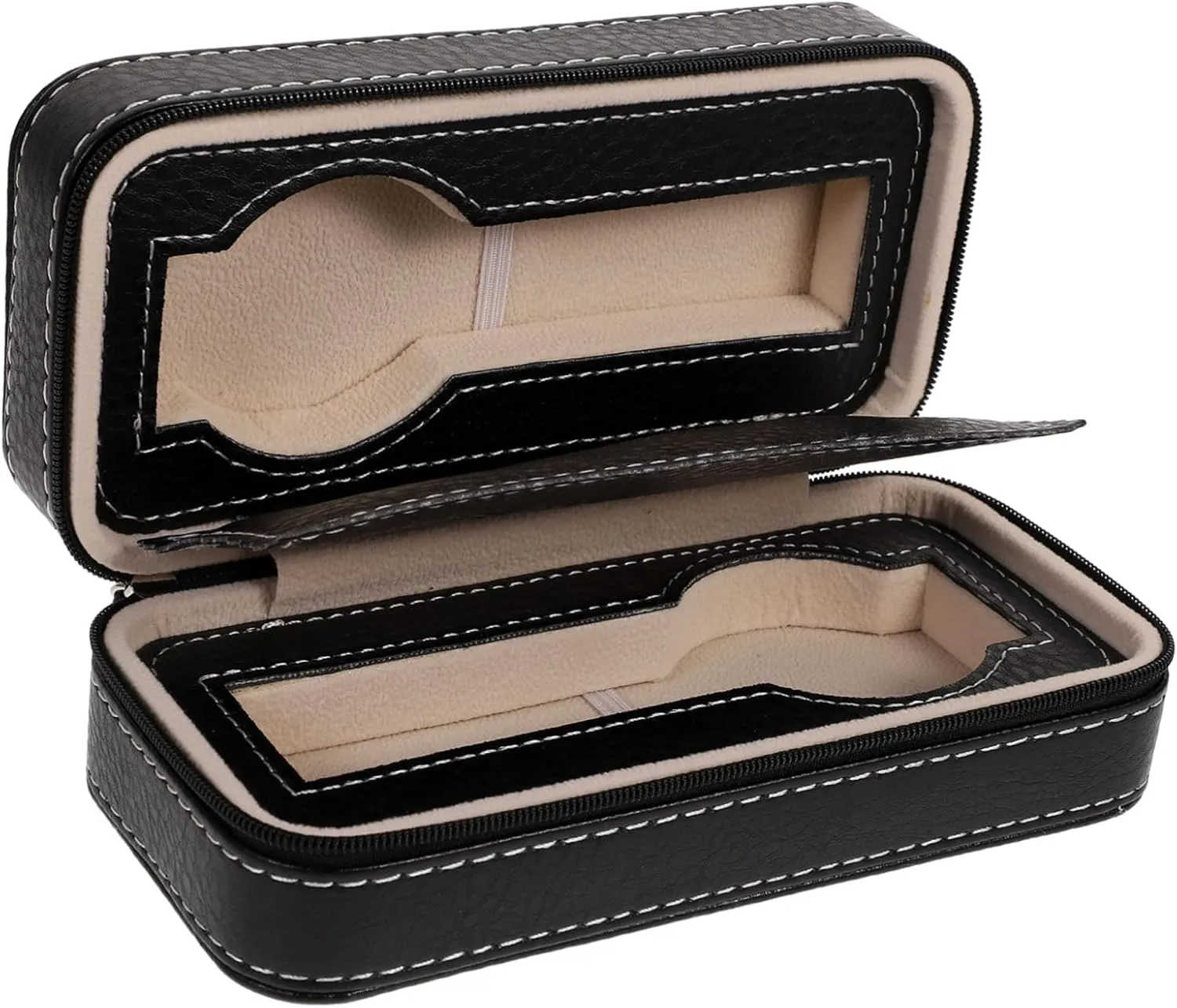 Home Use Black Zippered Watch Travel Case Compact Organizer for subtropic bushman Watches Faux Storage Pouch Stylish and 