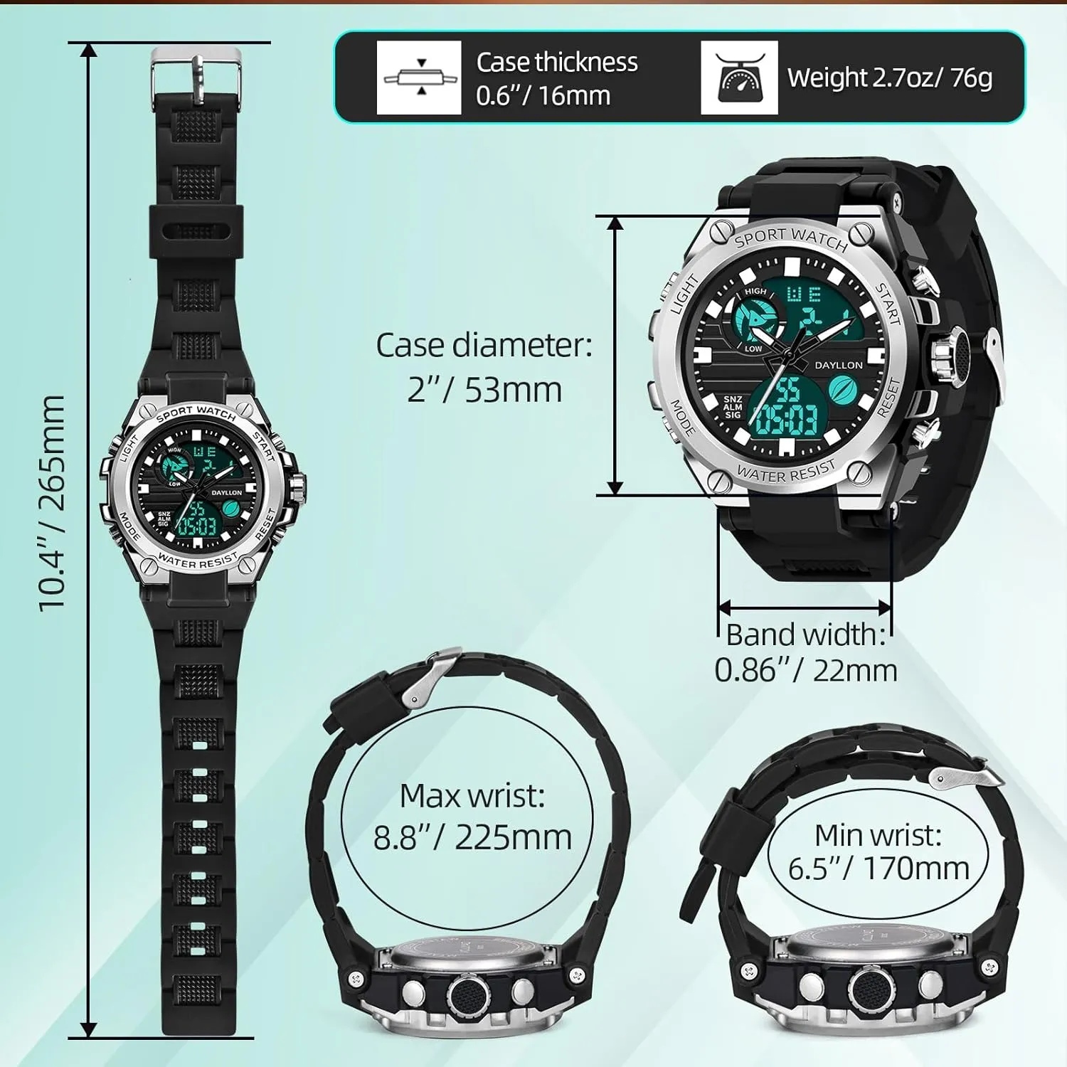 hydrothermal plethora caliber Multi Function Tactics Alarm Stopwatch Analog Watches Mens Watch Military Sports Outdoor Waterproof Watches for Men Date 
