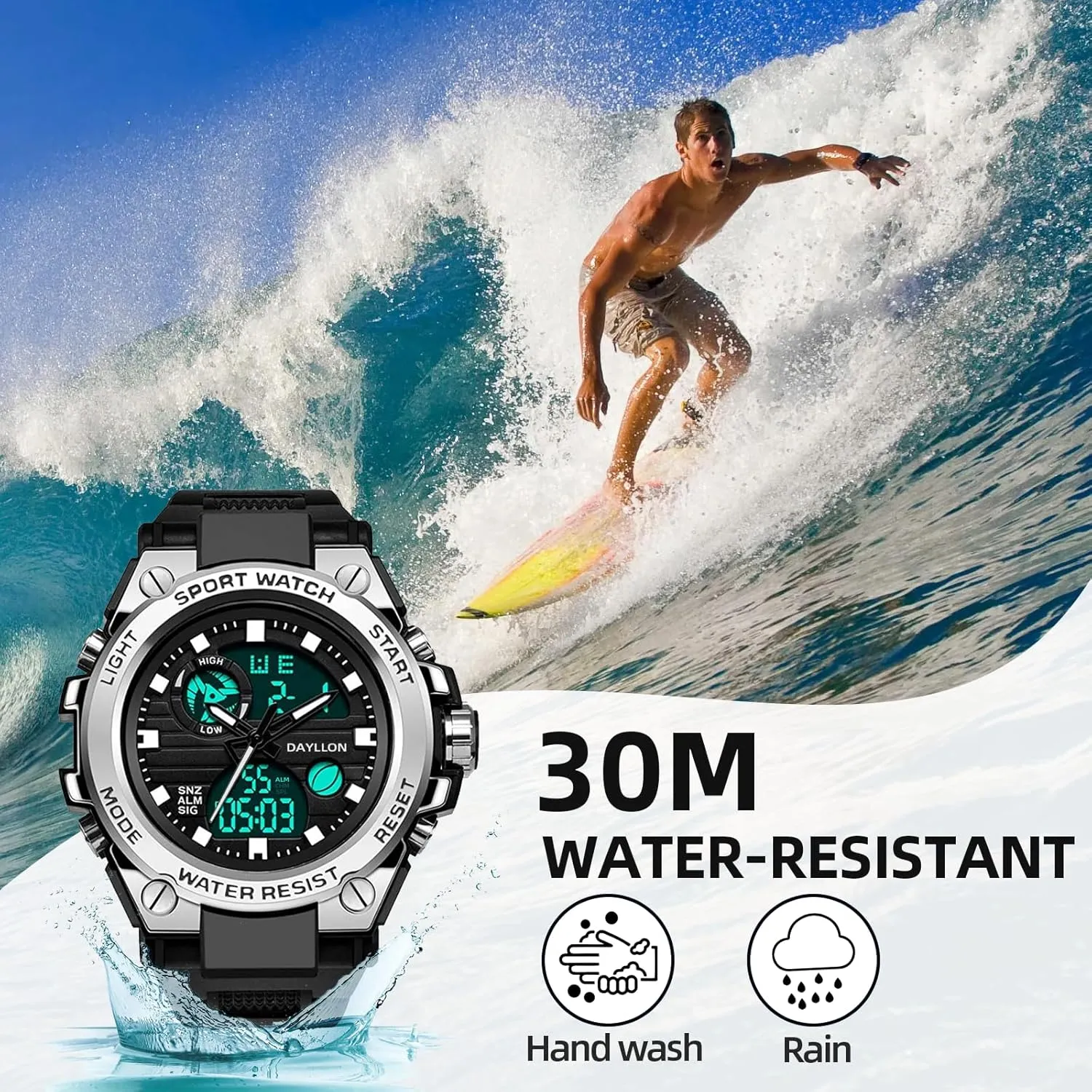 hydrothermal plethora caliber Multi Function Tactics Alarm Stopwatch Analog Watches Mens Watch Military Sports Outdoor Waterproof Watches for Men Date 