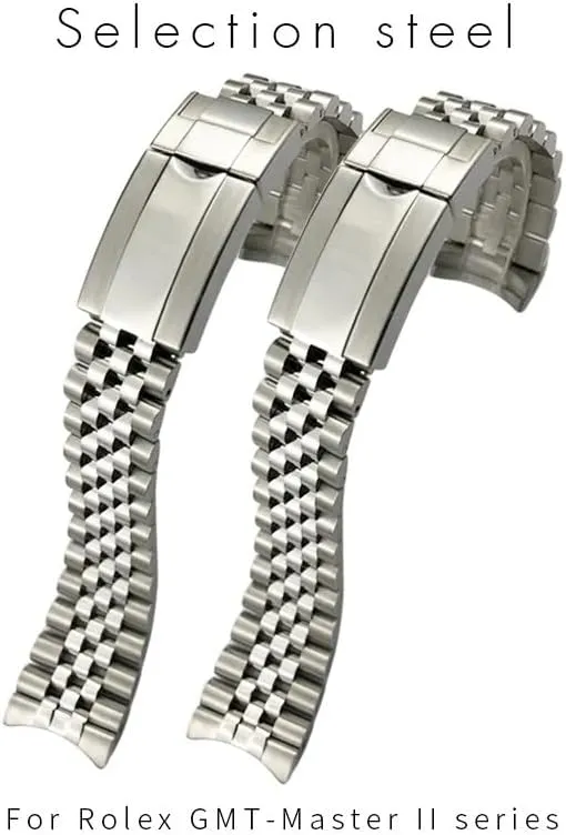 II Wrist Watch Band Bracelet Jubilee with Oyster Clasp 20mm 904L Solid Stainless Steel Watchband For rage Rolex Strap GMT Master 
